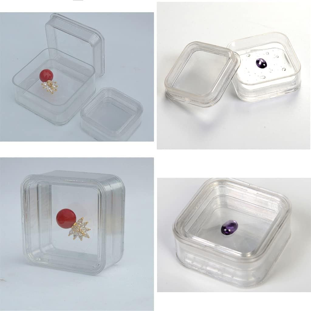 1Pc Floating Frame Box Coin Display Elasticity Membrane Jewelry Storage Box Dustproof for Bracelet Earring Antique Clear Floating Display Holder Elasticity Membrane Jewelry Storage Box (40Mm)