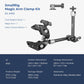Magic Arm Clamp Kit, Camera Mount Articulating Friction Arm W Super Clamp, W 1/4"-20 Screw and Thread Hole, for Camera, Light, Monitor, Webcam or Action Camera 1.5Kg, for Table, Tube
