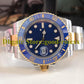 Men'S Sports Watches Mens Cal.3135 Movement Clean Automatic 3130 Ceramic Watch Men Yellow Gold 904L Steel CF Diver Blue Green Crystal No Date Cleanf Wristwatches