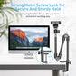 Webcam Stand Camera Mount with Phone Holder, 22 Inch Foldable Flexible Gooseneck Cell Phone Clamp & Table Projector Mount, for Logitech C922 C930E C920S C920 C960 Brio 4K, Gopro Hero 8 7 6 5
