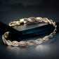 Solid 18K Multi-Tone Gold Bracelet Women AU750 Gold Rope Chain Bracelet