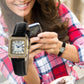 Women'S 14K Gold-Plated Tank Crystal Bezel Roman Numeral Black Leather Band Watch 3052BK