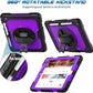 Case for Ipad 9Th/ 8Th/ 7Th Generation 10.2 Inch (Case for Ipad 9/8/ 7 Gen): with Strong Protection, Screen Protector, Hand/Shoulder Strap, Rotating Stand, Pencil Holder - Purple