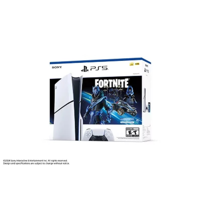 Sony Playstation 5 Console Slim Disc Edition, Fortnite Cobalt Star Bundle, 1 TB