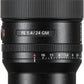 E-Mount FE 24Mm F1.4 GM Full Frame Wide-Angle Prime Lens (SEL24F14GM), Black