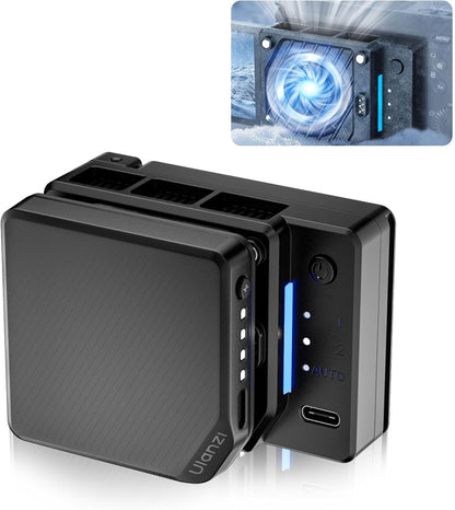 CU01 Camera Cooler Kit for DSLR & Mirrorless, Semiconductor Cooling Fan with 3000Mah Magnetic Rechargeable Battery, 3 Speeds, Auto Temp Control, High-Performance Cooling for Video Recording
