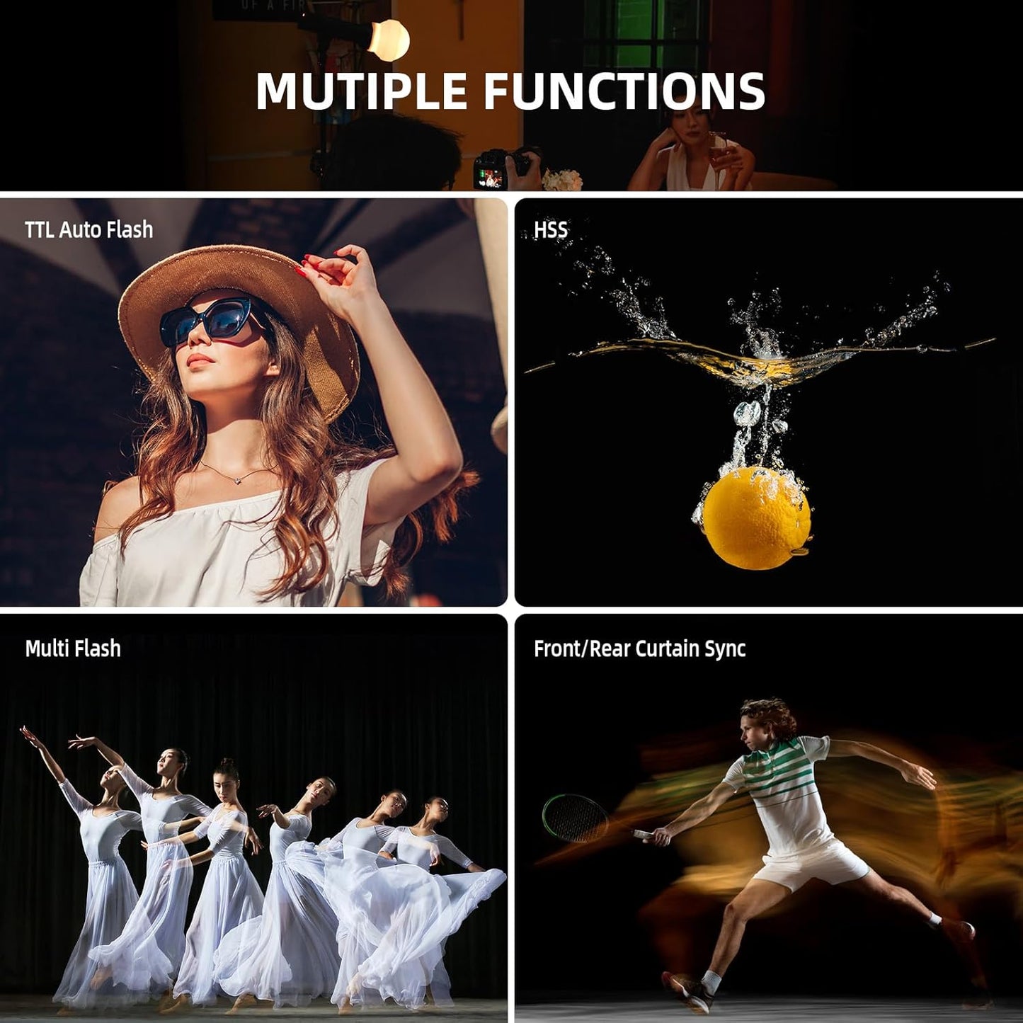 AD200 Pro II Ad200Pro II Strobe Flash, TTL 200W Pocket Flash HSS 1/8000S, One-Tap Wireless Sync, Enhanced Color Screen, Photography Lighting for Canon, Sony, Nikon, Fuji, Olympus, Panasonic