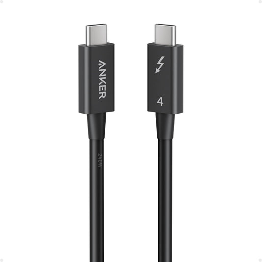 USB C Cable, Thunderbolt 4 Certified USB C to USB C Cable, 8K/4K Display/40Gbps Charging Cord Compatible with USB4, Thunderbolt 4/3, for Macbook, Iphone 16, and More (2.3 FT, 240W)