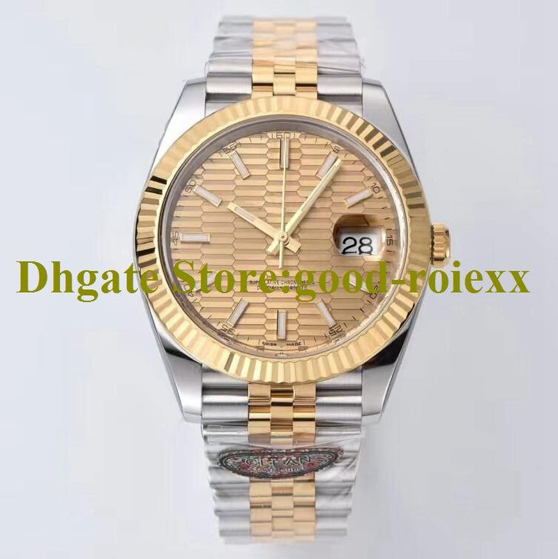 Men'S Watches Men Automatic Cal.3235 Clean Watch Water Resistant 41Mm Yellow Gold Cleanf Eta Wimbledon 126333 Wristwatches