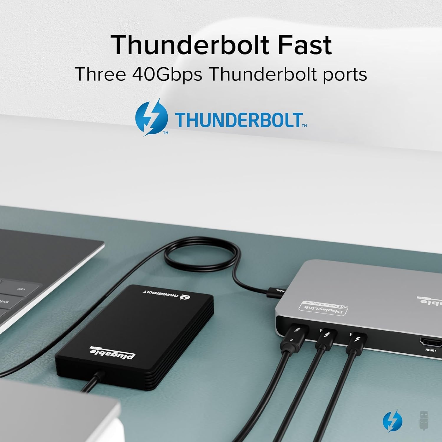 Thunderbolt 4 Dock for Quad Monitors 100W, Thunderbolt Docking Station Connects up to Four 4K Monitors for Windows and Mac Laptops, 2X HDMI, 4X Thunderbolt 4/USB C, Driver Required TBT-6950PD