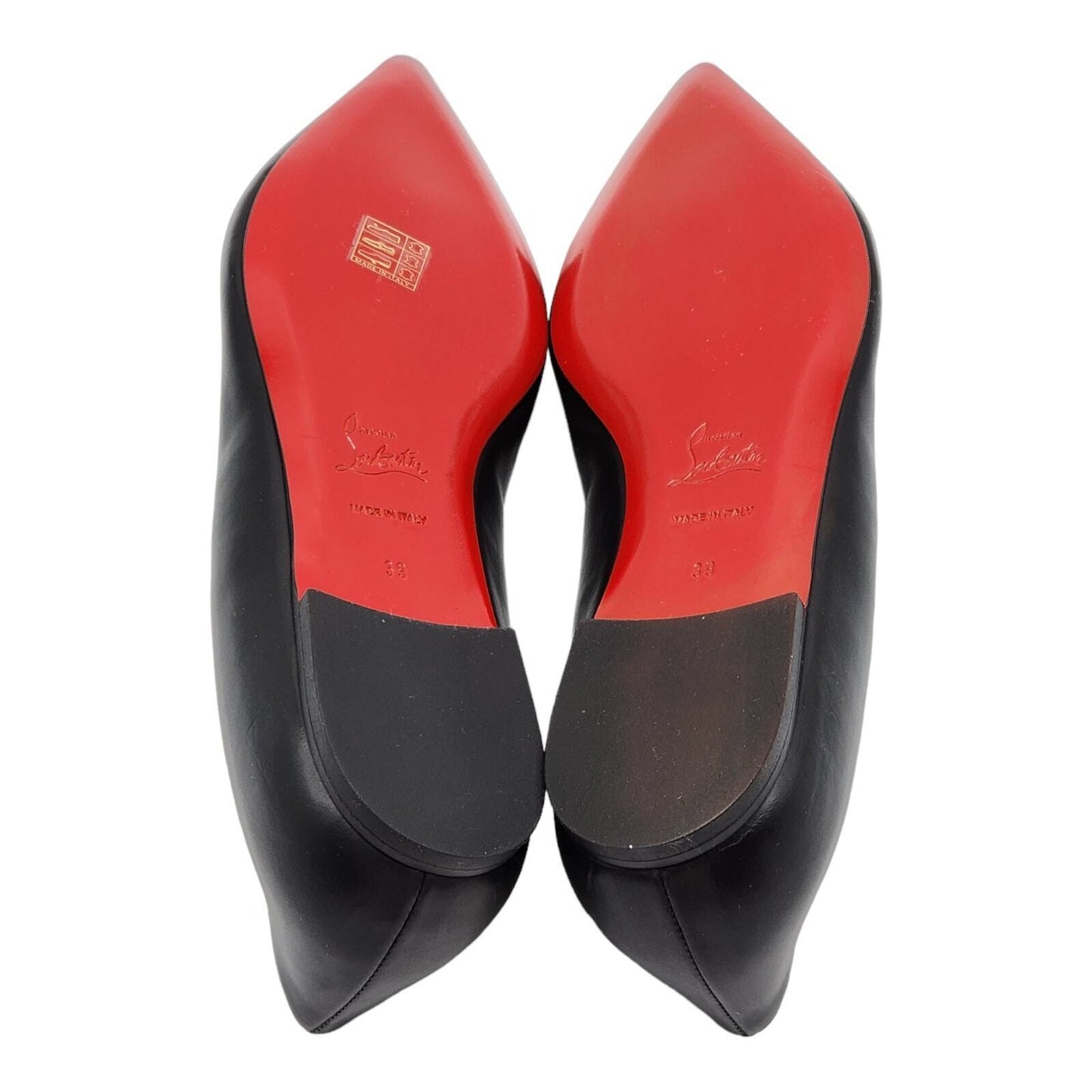 Christian Louboutin Ballalla Leather Ballet Flats Shoes in Black 39 8.5 US $745