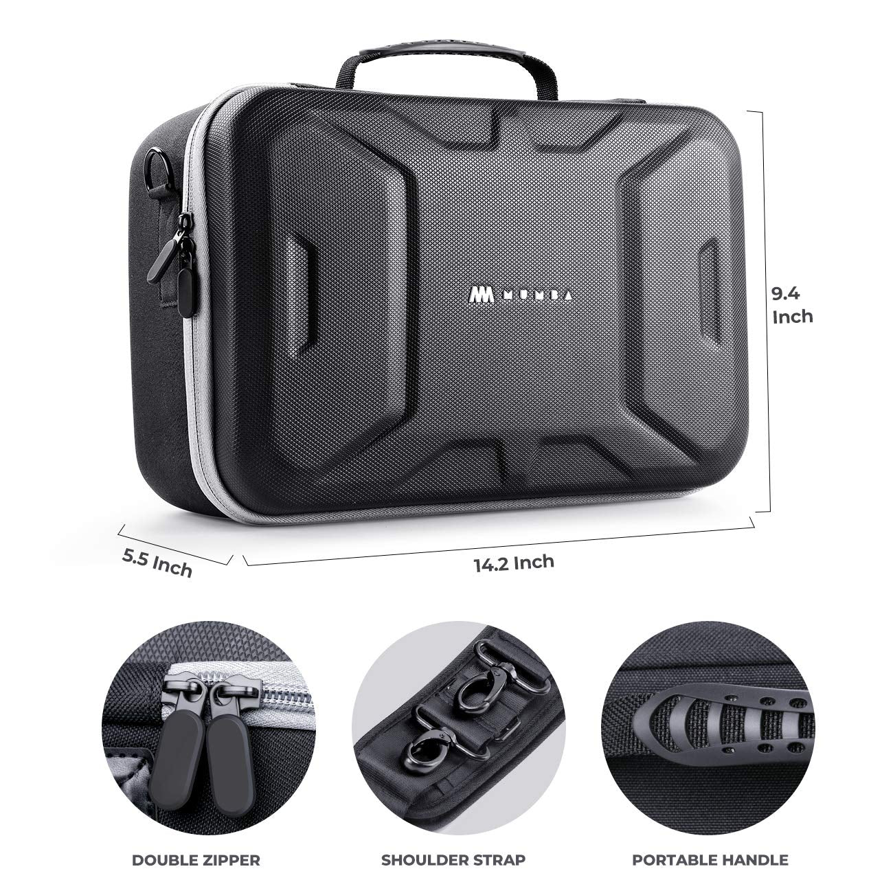 Deluxe Carrying Case for Nintendo Switch OLED & Nintendo Switch, Large Capacity Travel Storage Pouch for Switch Console & Accessories - Black