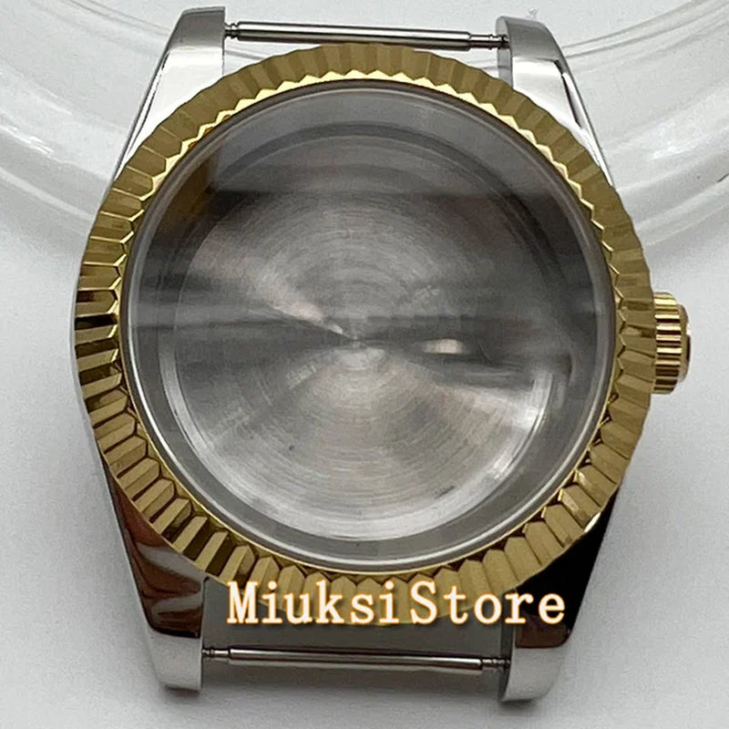 26Mm NH05 Watch Case Silver Gold Sapphire Glass Stainless Steel Fit NH05 NH06 NH05A NH06A Automatic Movement Watch Parts