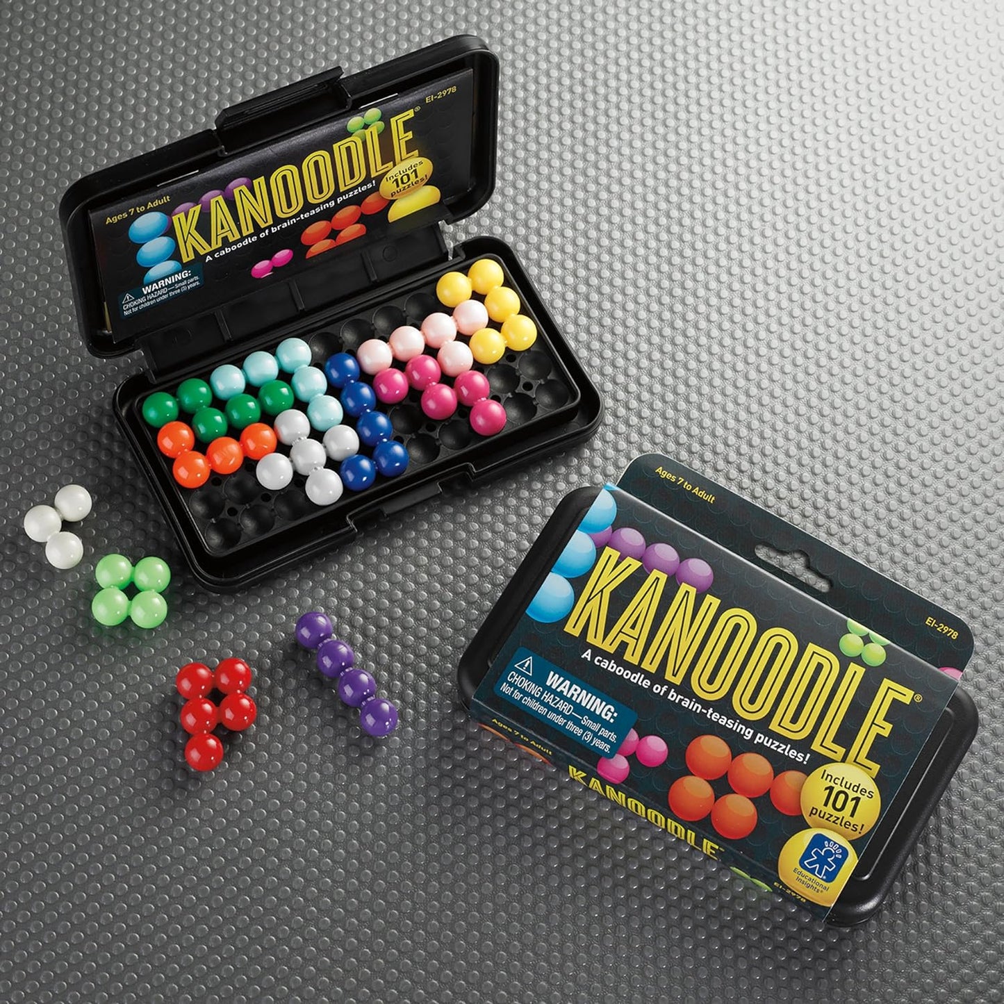 Kanoodle 3D Brain Teaser Puzzle for Ages 7+ Brain Games for Kids and Adults, Travel Games, Stocking Stuffers for Kids, Teens and Adults