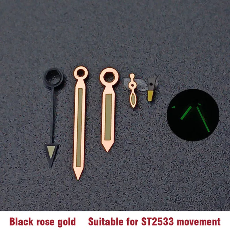 Watch ST2533/ST2557/ST2555/6497 Hands Green Luminous, Suitable for ST2557/ST2555/ST2533/6497 Movement Pointer Accessories