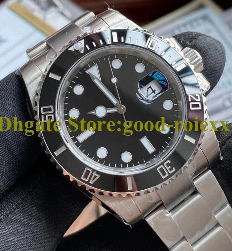 Mens Blue Black Green Ceramic Bezel Watch Automatic Cal.3135 Watches Men Dive Sport 904L Stainless Steel 3130 Yellow Gold VSF Wristwatches Diver'S 28800 Vph/Hz