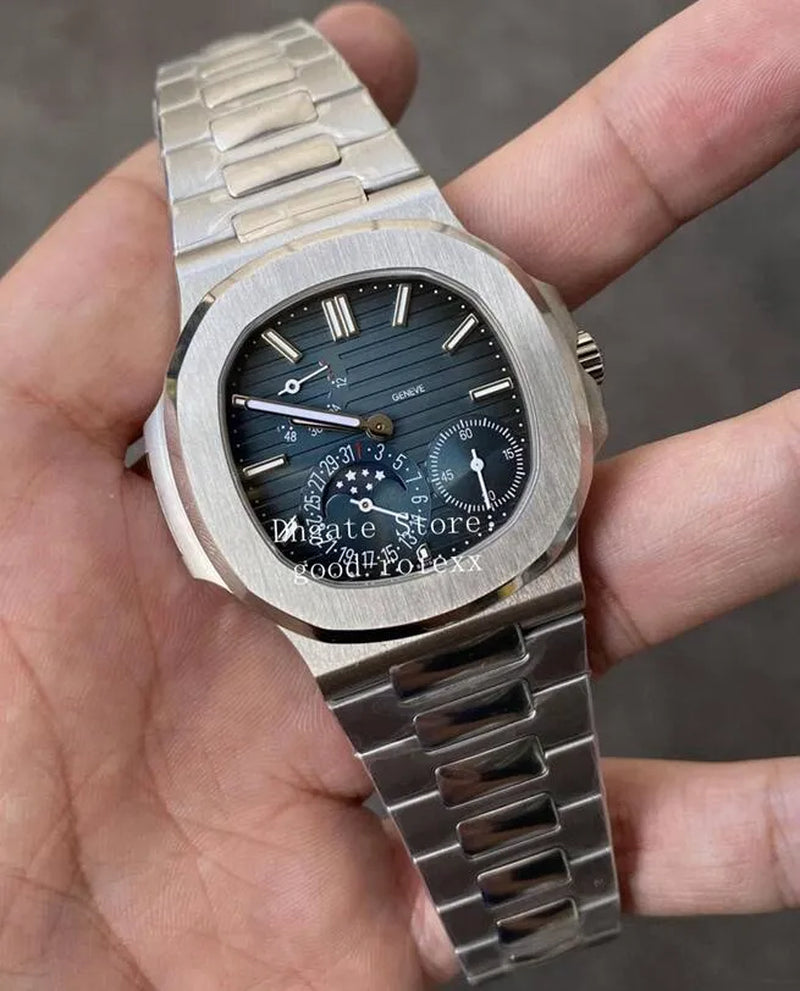 Men'S Watches Men Automatic Blue Dial Sport Watch Sapphire Crystal 40Mm Wristwatches