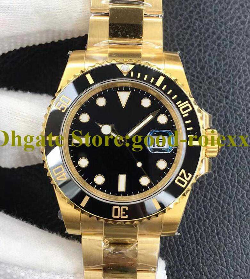 Mens Blue Black Green Ceramic Bezel Watch Automatic Cal.3135 Watches Men Dive Sport 904L Stainless Steel 3130 Yellow Gold VSF Wristwatches Diver'S 28800 Vph/Hz