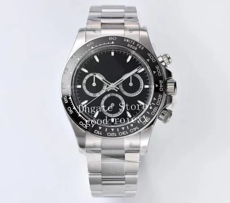 Watches Men Cal.4131 Chronograph Watch Men'S Automatic Clean 904L Steel Ceramic Bezel Eta Sport Cleanf Chrono Valjoux Wristwatches