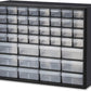 10144 44-Drawer Plastic Drawer Storage Cabinet for Garage Organization, Lego Storage, Teacher Toolbox, Makeup Organizer, and More, 20-Inch W X 6-Inch D X 16-Inch H, Black