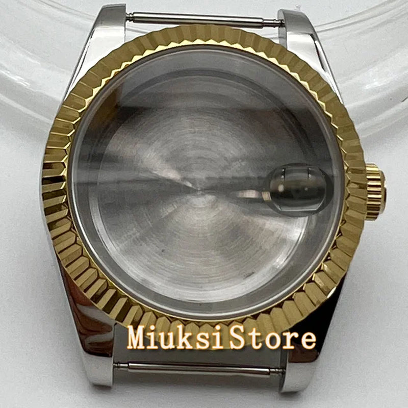 26Mm NH05 Watch Case Silver Gold Sapphire Glass Stainless Steel Fit NH05 NH06 NH05A NH06A Automatic Movement Watch Parts