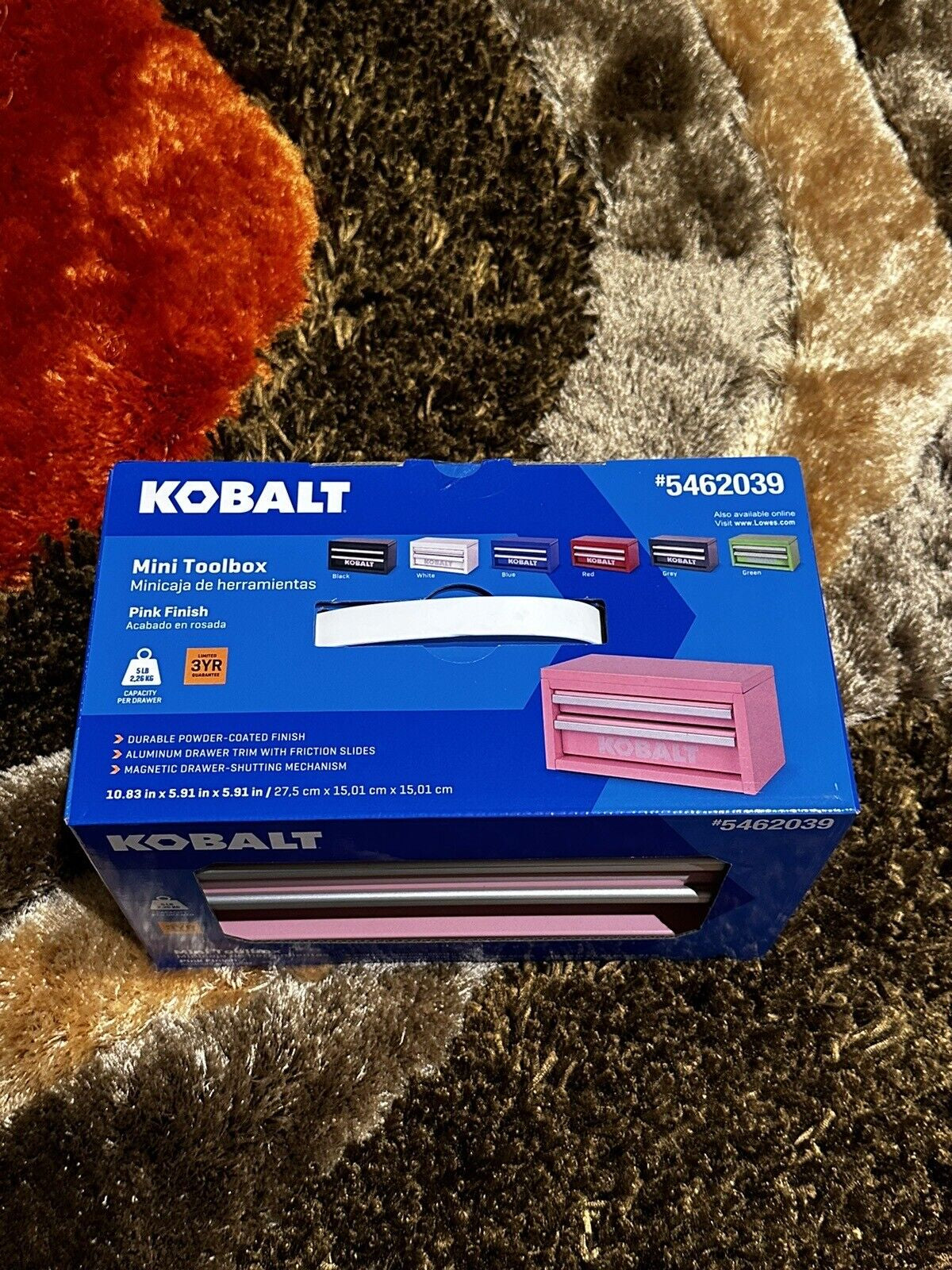 Kobalt Mini 2 Drawer Steel Tool Box Pink (54422) | 25Th Anniversary Fast Ship💖