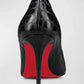 Christian Louboutin Z3896 Black Kate 85 Croco Red Sole Classic Pumps Size 7.5 M