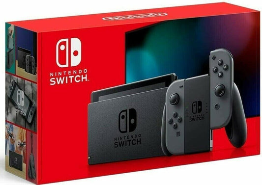 NEW Nintendo Switch Gray Joy Cons 32GB V2 Gaming Console W/ Fast Shipping !