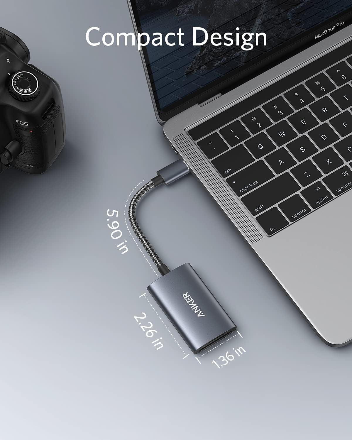 USB-C SD 4.0 Card Reader, Powerexpand+ 2-In-1 Memory Card Reader, for SDXC, SDHC, SD, MMC, RS-MMC, Micro SDXC, Micro SD, Micro SDHC Card, UHS-II, and UHS-I Cards