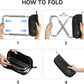 Camping Stool，Portable Foldable Stool Aldult Collapsible Chairs Fishing Stool for Outdoor Hiking 300 LBS Load Black 2-Piece Set