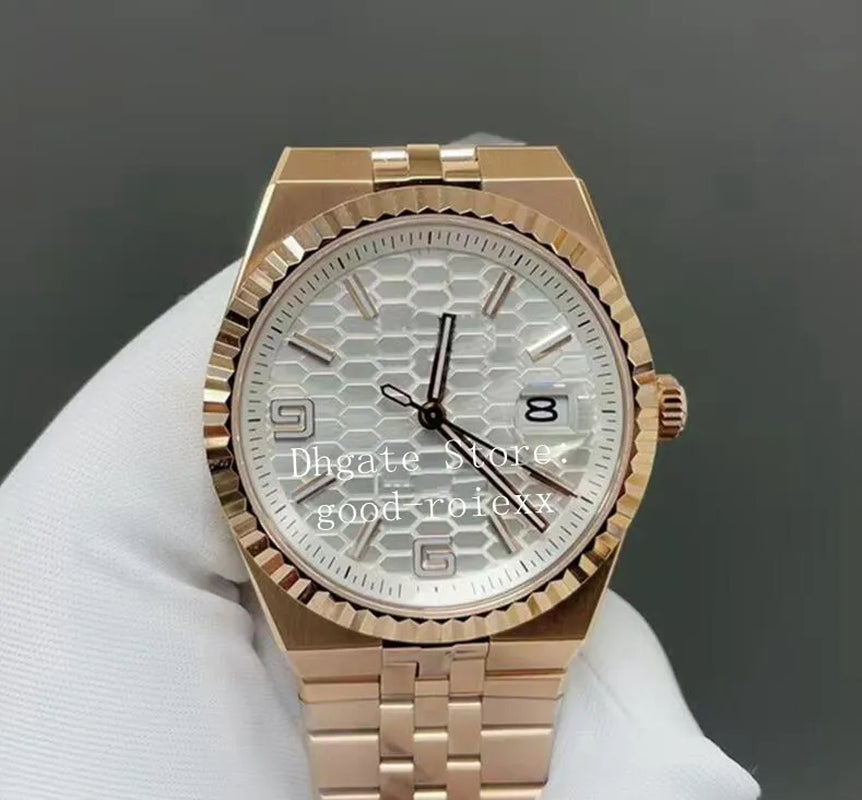 40Mm Men'S Blue White Watch Automatic Cal.7135 Movement Watches Men Flute Bezel Date Dweller 127336 Platinum 904L Steel 127334 Wristwatches