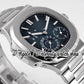 PPF V3 Moon Phase Date 5712/1A-001 PP240 Automatic Mens Watch (True Power Reserve Display) Blue Texture Dial Stainless Steel Bracelet Super Edition Eternity Watches
