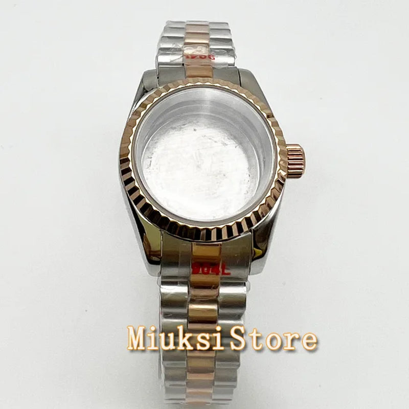 26Mm NH05 Watch Case Silver Gold Sapphire Glass Stainless Steel Fit NH05 NH06 NH05A NH06A Automatic Movement Watch Parts