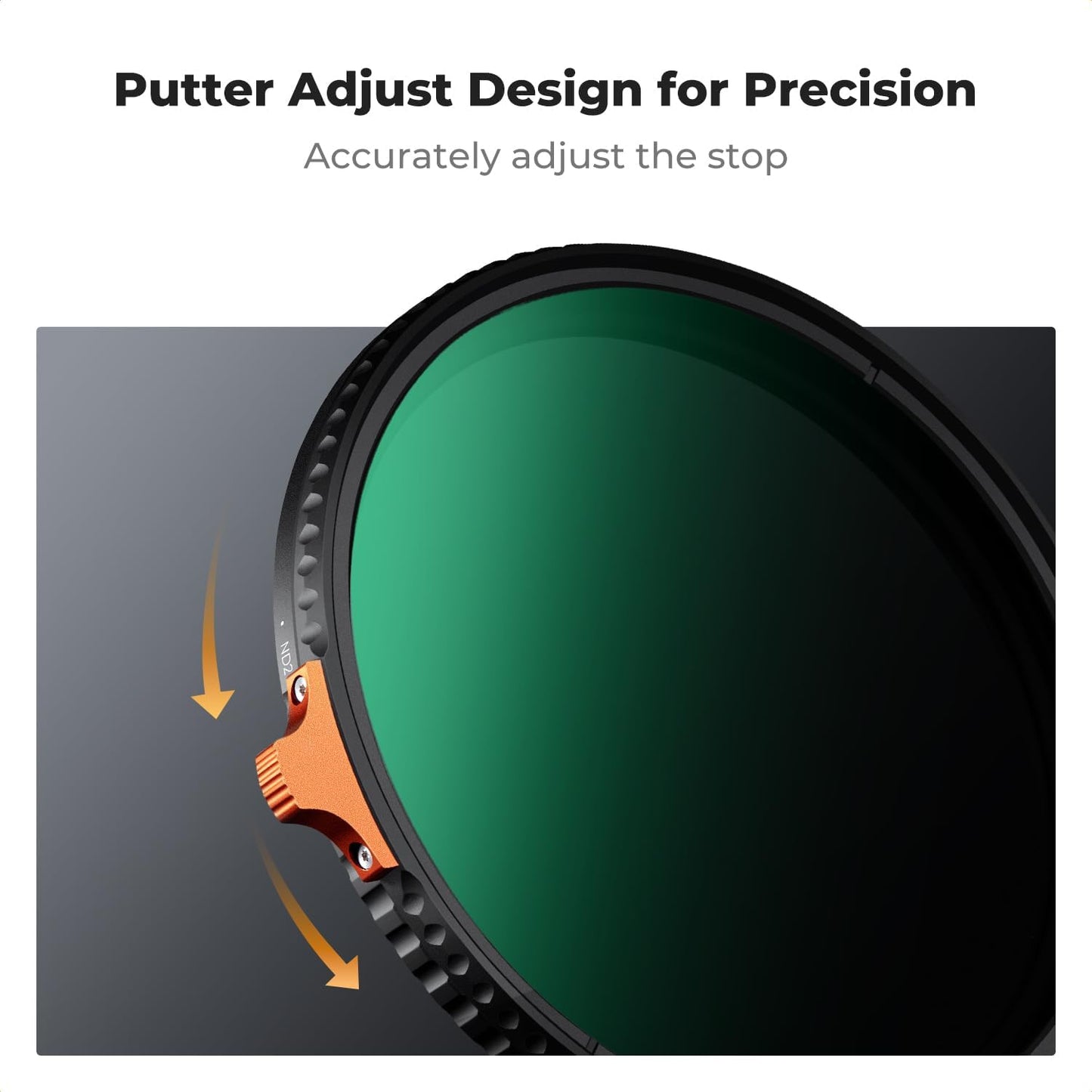 72Mm Putter Variable ND Filter ND2-ND400 (1-9 Stops) 28 Multi-Layer Coatings Import AGC Glass Adjustable Neutral Density Filter for Camera Lens (Nano-X Series)