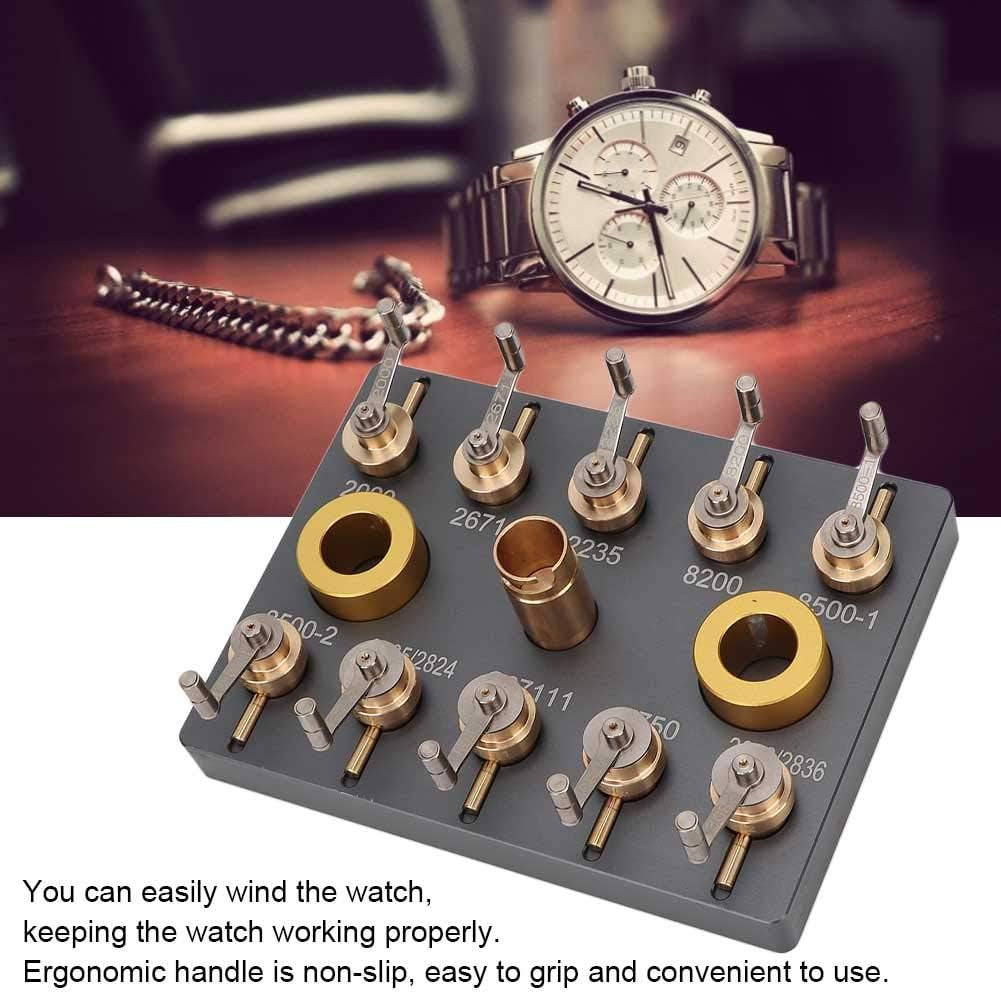 Watch Repair  Mainspring Winder Tool, 10 Types Watch Parts Repair Kits, Watch Mainspring Winder Replacement Accessories Barrels, Alloy Steel Kit