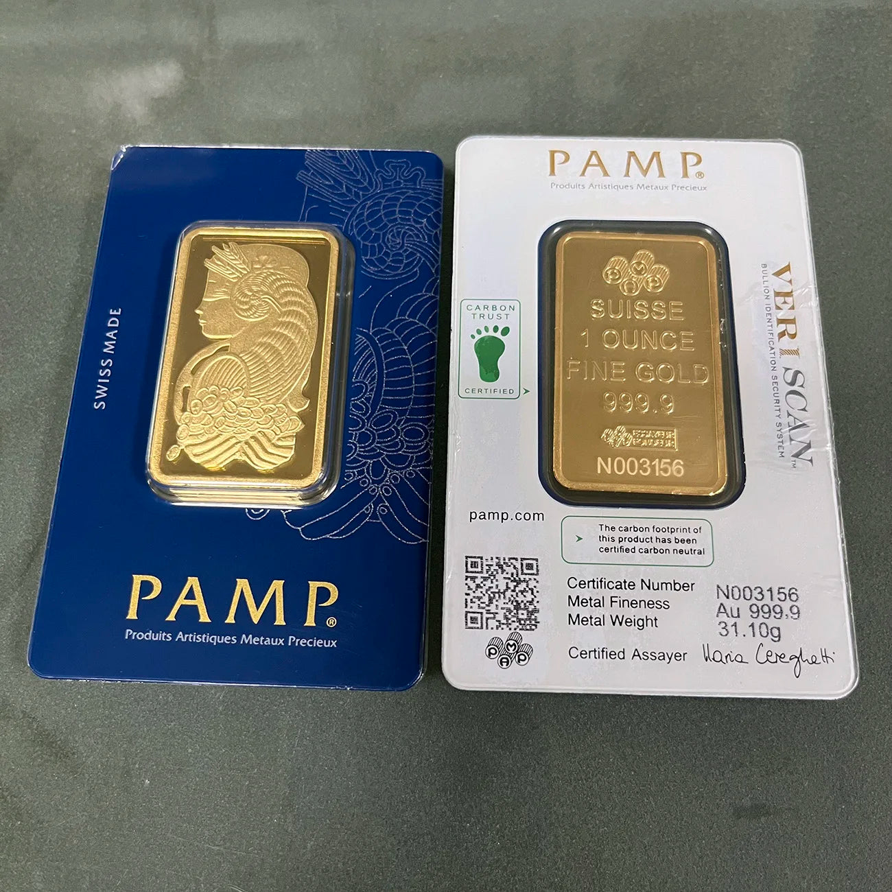 (Link 1) 1Oz/2.5G/5G/10G/20G/50G/100G Copper Bar 24K Gold Plated Bullion Ingot (Sealed Packaging) Non-Magnetic Unique Serial No.