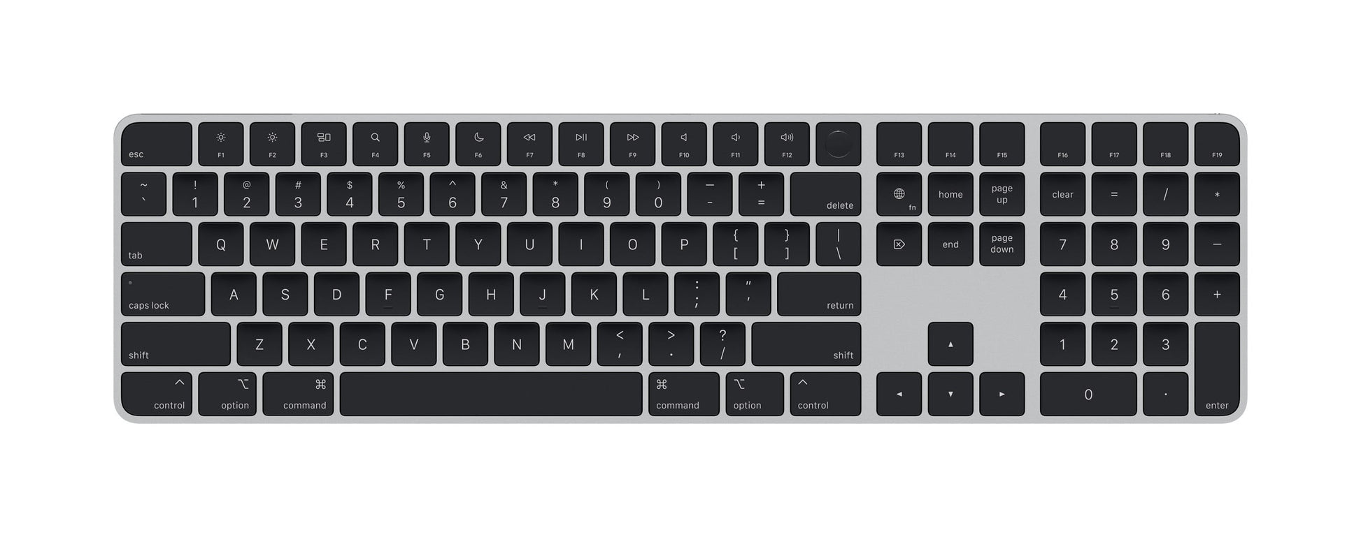 Magic Keyboard with Touch ID and Numeric Keypad for Mac Models with  Silicon - Black Keys - US English