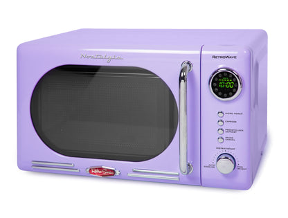 Retro 0.7 Cu. Ft. 700-Watt Countertop Microwave Oven, Lavender