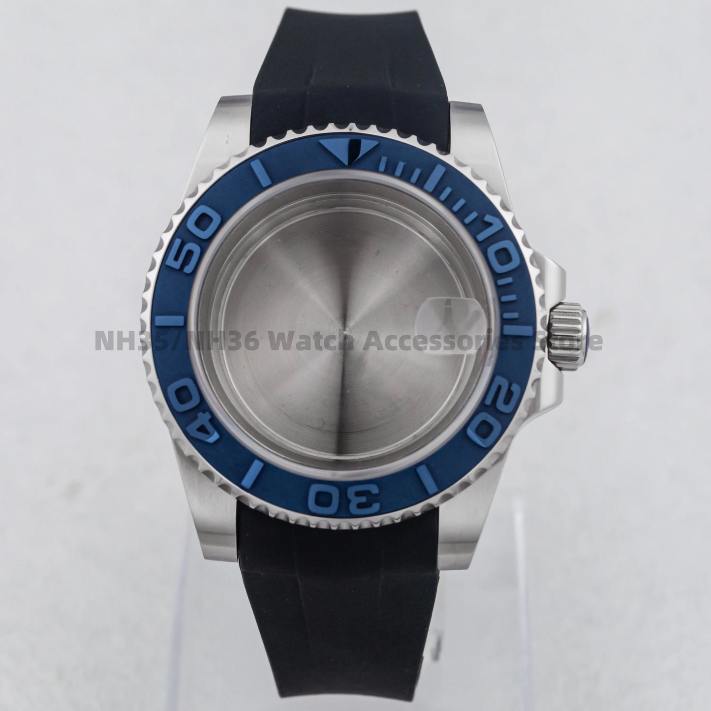 40Mm Rose Gold Watch Case Ceramic Bezel Sapphire Glass Stainless Steel for NH35 Nh36 Nh34 Automatic Movement Yacht-Master Case