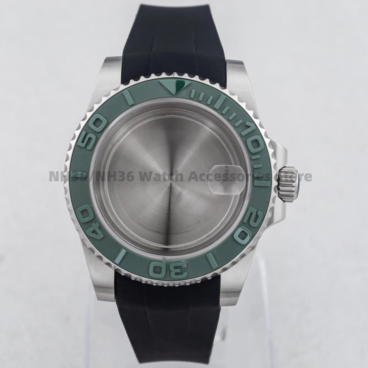 40Mm Rose Gold Watch Case Ceramic Bezel Sapphire Glass Stainless Steel for NH35 Nh36 Nh34 Automatic Movement Yacht-Master Case