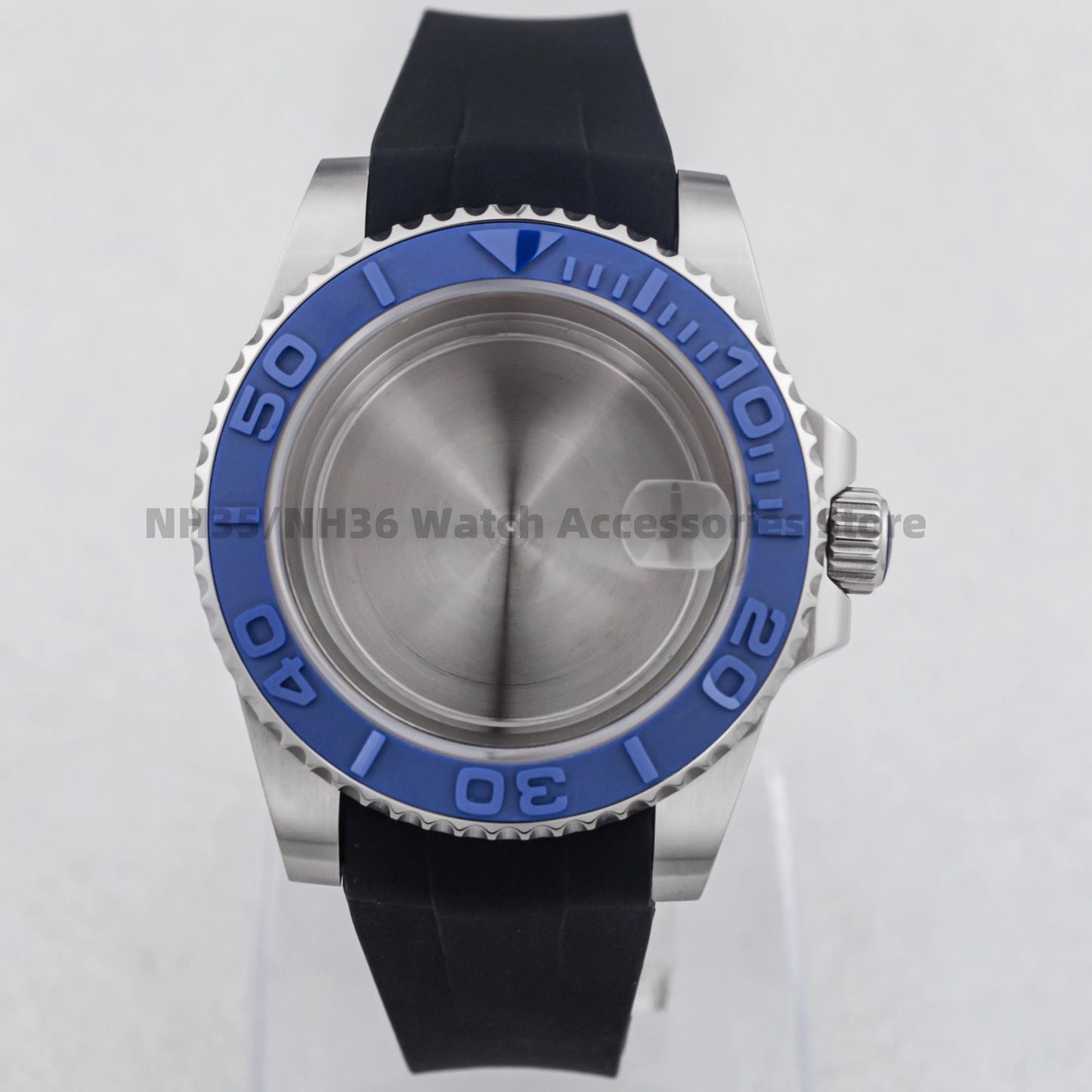 40Mm Rose Gold Watch Case Ceramic Bezel Sapphire Glass Stainless Steel for NH35 Nh36 Nh34 Automatic Movement Yacht-Master Case