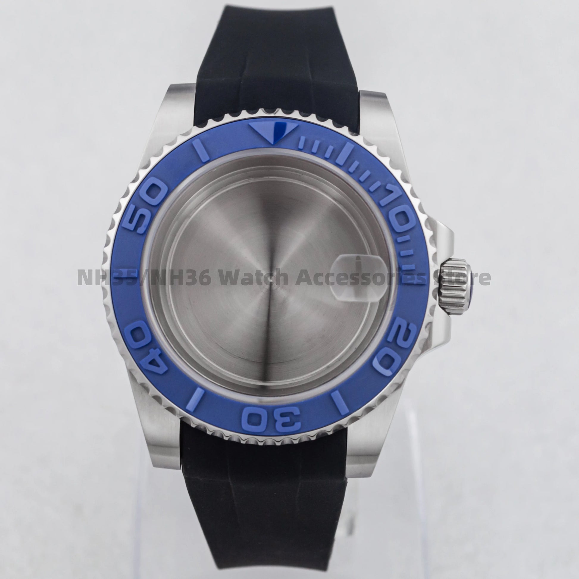 40Mm Rose Gold Watch Case Ceramic Bezel Sapphire Glass Stainless Steel for NH35 Nh36 Nh34 Automatic Movement Yacht-Master Case