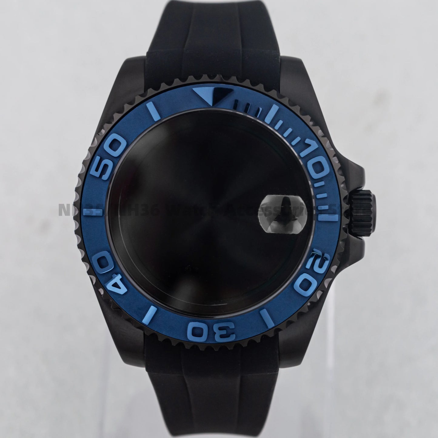 40Mm Rose Gold Watch Case Ceramic Bezel Sapphire Glass Stainless Steel for NH35 Nh36 Nh34 Automatic Movement Yacht-Master Case