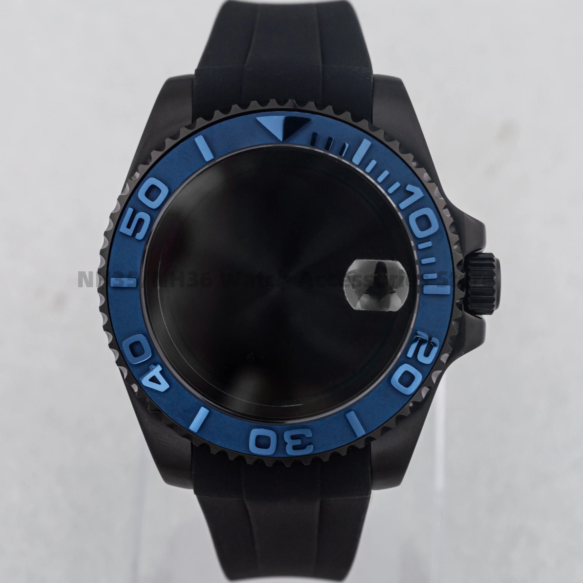 40Mm Rose Gold Watch Case Ceramic Bezel Sapphire Glass Stainless Steel for NH35 Nh36 Nh34 Automatic Movement Yacht-Master Case