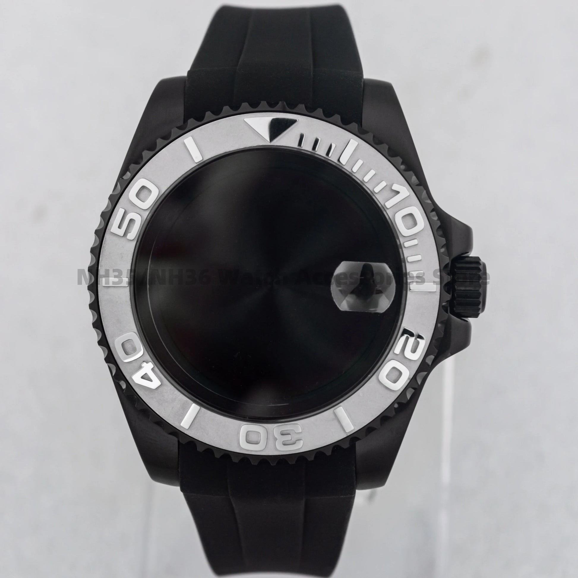 40Mm Rose Gold Watch Case Ceramic Bezel Sapphire Glass Stainless Steel for NH35 Nh36 Nh34 Automatic Movement Yacht-Master Case