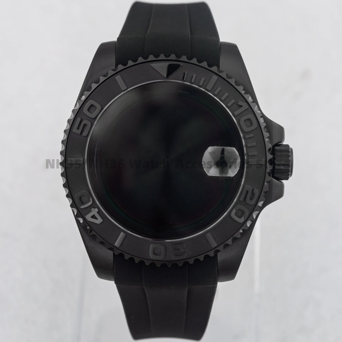 40Mm Rose Gold Watch Case Ceramic Bezel Sapphire Glass Stainless Steel for NH35 Nh36 Nh34 Automatic Movement Yacht-Master Case