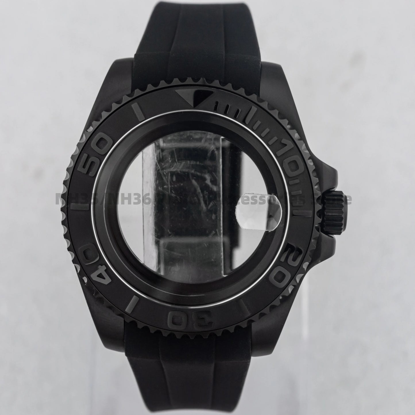 40Mm Rose Gold Watch Case Ceramic Bezel Sapphire Glass Stainless Steel for NH35 Nh36 Nh34 Automatic Movement Yacht-Master Case