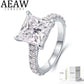 5Ct Princess Cut CVD HPHT Lab-Created Diamond Wedding Engagement Ring 14K White Gold DEF Color VS with IGI Certificate