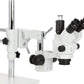 - SM-4NTP 7X-45X Simul-Focal Stereo Lockable Zoom Microscope on Dual Arm Boom Stand