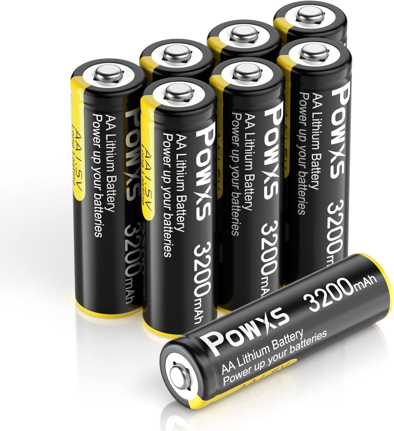 AA Lithium Batteries, 8 Pack 1.5V Lithium Iron Double a Batteries 3200Mah Super Capacity for Blink Camera, Video Doorbell, Flashlight, Toys, Remote Control 【Non-Rechargeable】